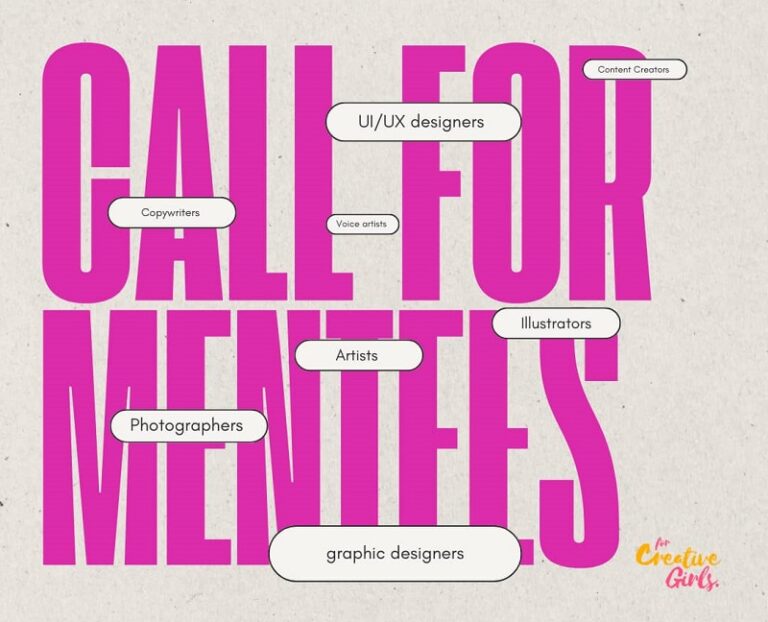 For Creative Girls Mentorship 2025 for Emerging Female Creatives