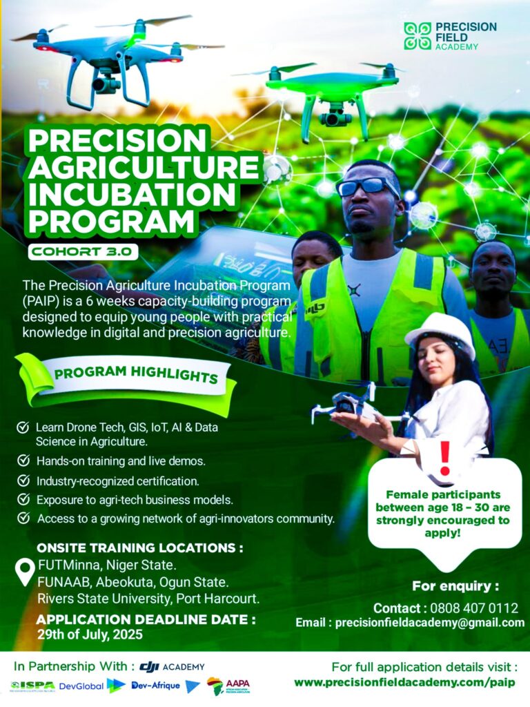 2025 Precision Agriculture Incubation Program