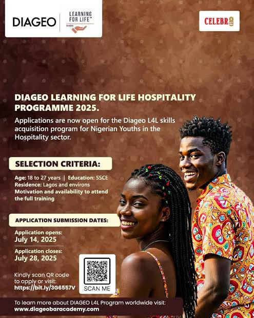 DIAGEO Learning For Life Program 2025 For Nigerians