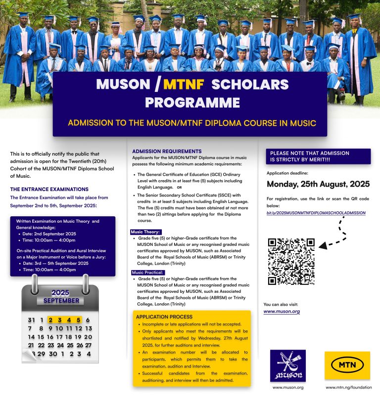 2025 MTN Foundation MUSON Scholarship 