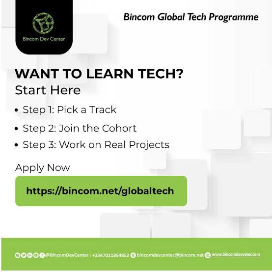 Bincom Dev Center Tech Internship Program 2025