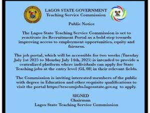 Lagos State Government TESCOM Application 2025