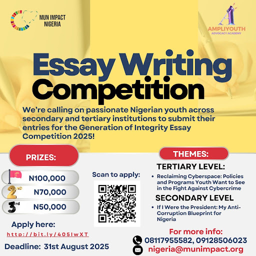 Mun Impact Nigeria Generation of Integrity Essay Competition 2025